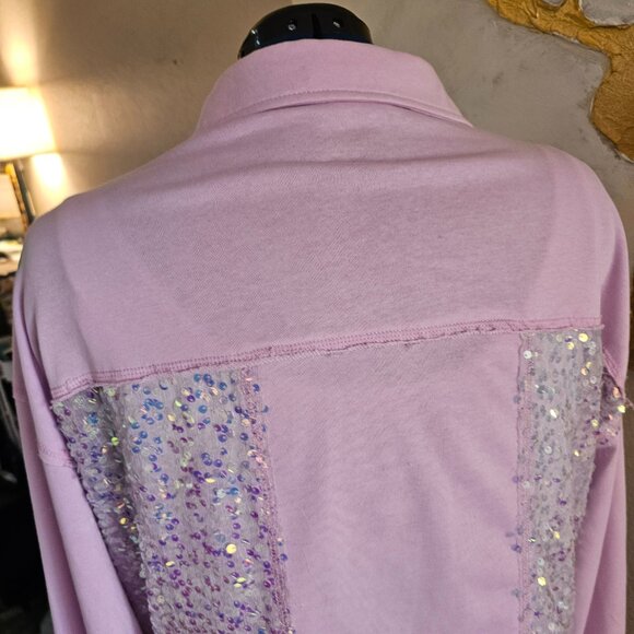 Fantastic Fawn Lavender sequin shacket - Picture 8 of 10